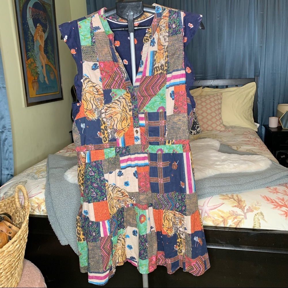 Pilcro Patchwork dress, size large